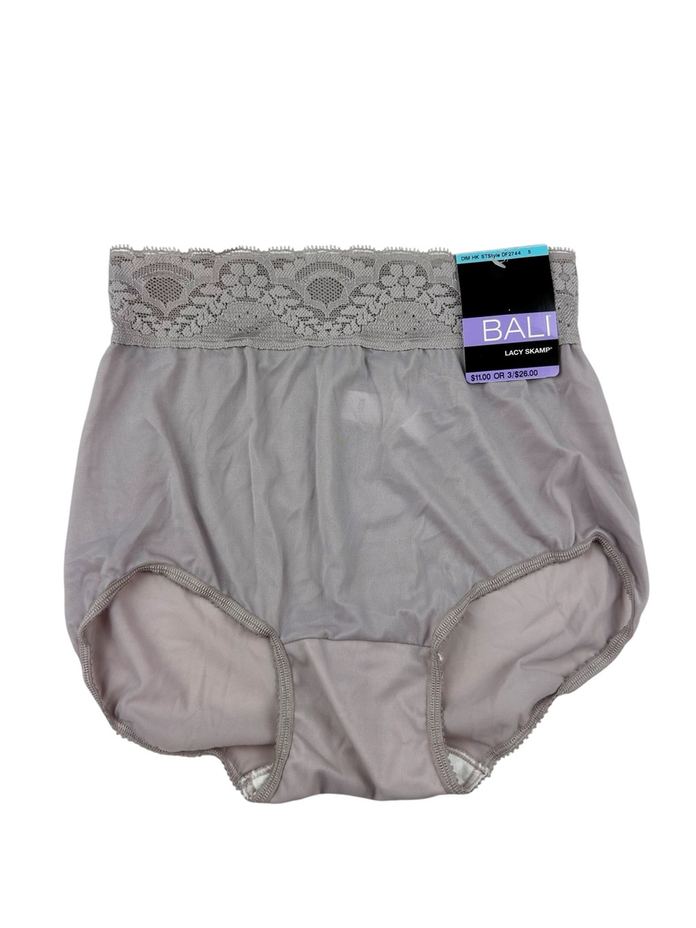 Bali Lacy Skamp Brief Lace Trim Size 5 / Small